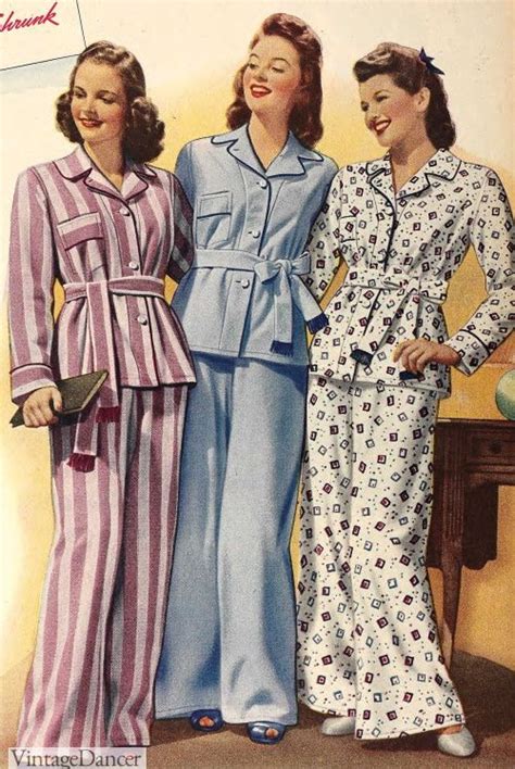 1940s pajamas|1940s pajama sets.